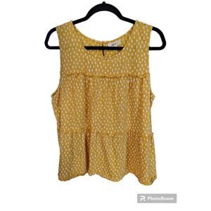 Style & Co Sleeveless High-Low Top Size Large